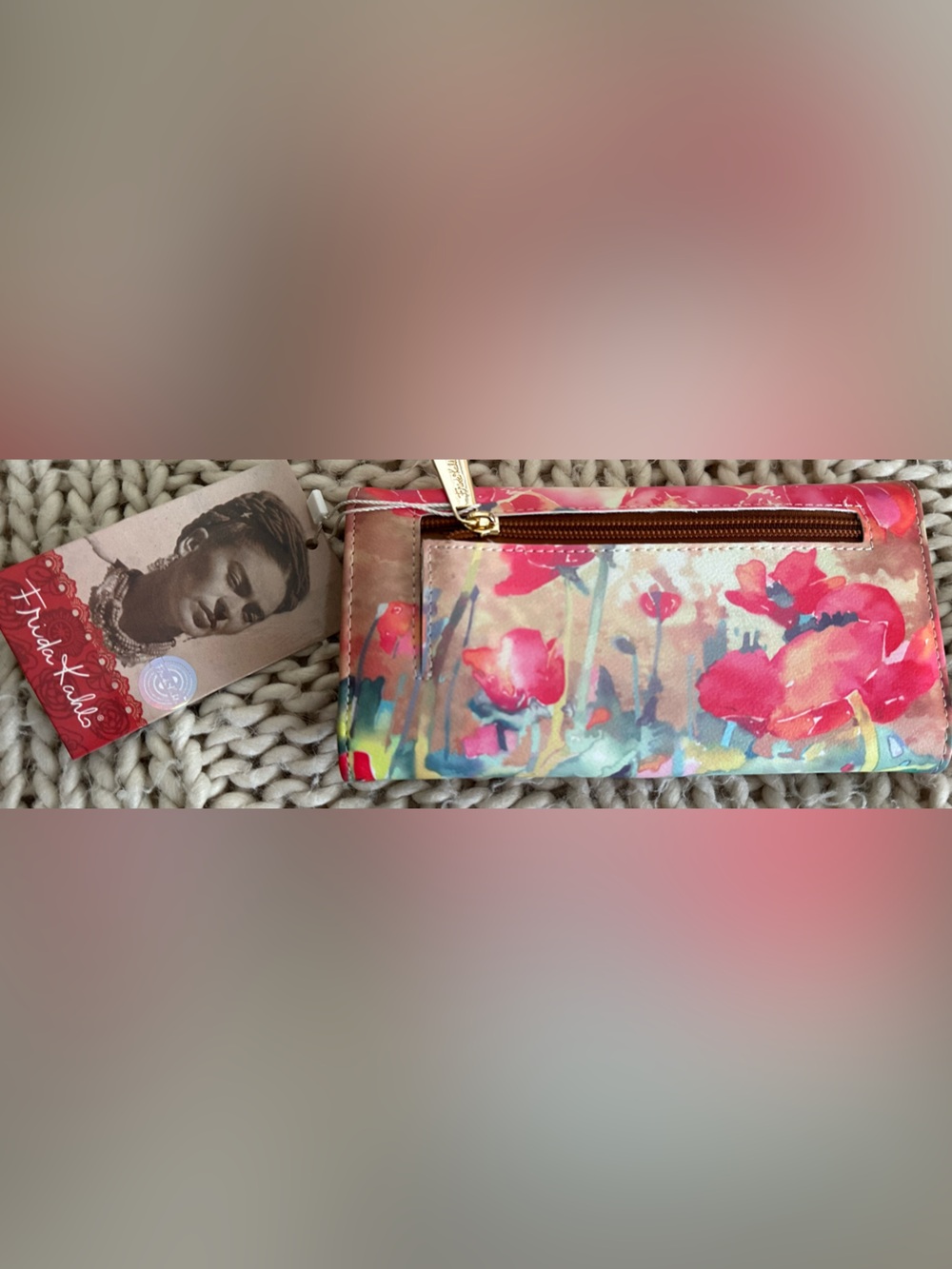 Frida Kahlo Floral Art Wallet - Multicolor - Picture 2 of 4